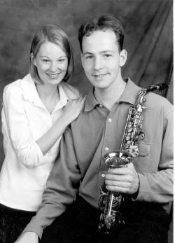 Pianist Jacqueline Perriam and saxophone player Erik Abbink.